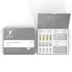 SQT Resurfacing Repair Set II box shown closed and open, displaying vials, ampoules, and a repair mask inside organized compartments.