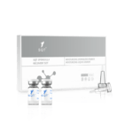 SQT Spongilla Recovery Set includes a box, 20 vials, and two applicator tips on a white background. Packaging is white and gray with blue accents.