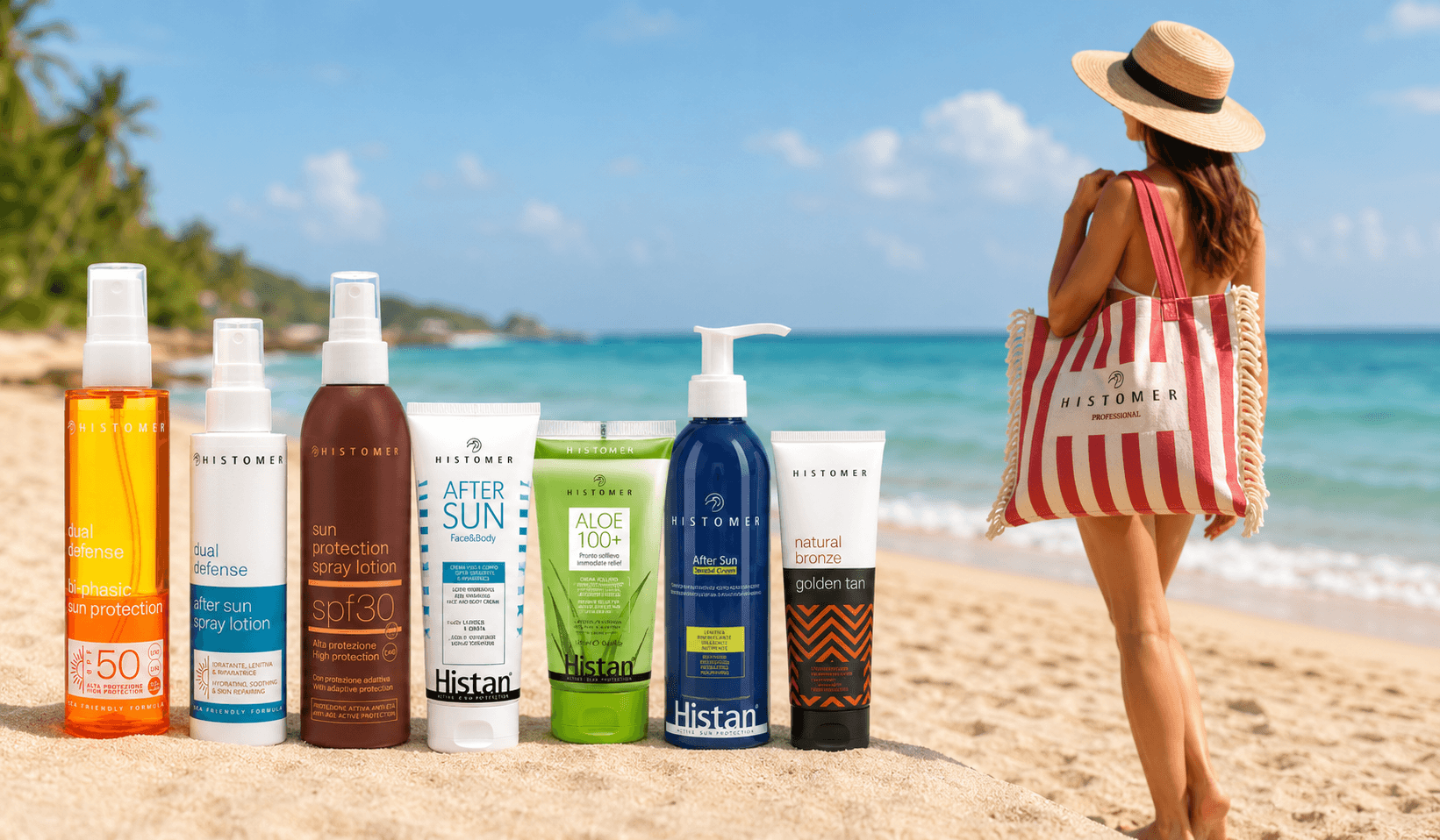 Histomer Sun Care Products and Histomer Beach bag